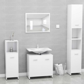 Conjunto de muebles de baño madera contrachapada blanco de , Muebles de baño - Ref: Foro24-802579, Precio: 72,07 €, Descuento: %