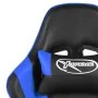 Silla gaming giratoria PVC azul de vidaXL, Sillones para videojuegos - Ref: Foro24-20490, Precio: 168,98 €, Descuento: %