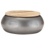 Mesa de centro de madera maciza de mango gris 68x68x30 cm de , Mesas de centro - Ref: Foro24-323531, Precio: 176,19 €, Descue...