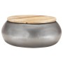 Mesa de centro de madera maciza de mango gris 68x68x30 cm de , Mesas de centro - Ref: Foro24-323531, Precio: 176,19 €, Descue...