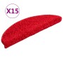 Alfombras de peldaños de escalera 15 uds rojo 56x17x3 cm de , Alfombrillas para escalones - Ref: Foro24-133899, Precio: 71,12...