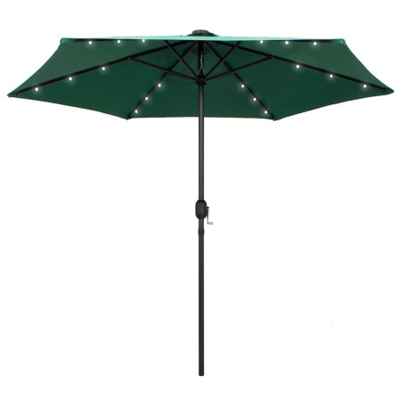 Sombrilla de jardín con luces LED palo de aluminio verde 270 cm de , Sombrillas - Ref: Foro24-47352, Precio: 90,33 €, Descuen...