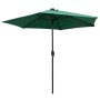Sombrilla de jardín con luces LED palo de aluminio verde 270 cm de , Sombrillas - Ref: Foro24-47352, Precio: 90,33 €, Descuen...