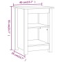 Mesita de noche madera maciza de pino 40x35x55 cm de , Mesitas de noche - Ref: Foro24-820956, Precio: 49,94 €, Descuento: %