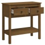 Mesa consola de madera maciza de pino marrón miel 75x35x75 cm de , Mesas auxiliares - Ref: Foro24-814622, Precio: 140,03 €, D...
