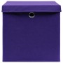 Cajas de almacenaje con tapas 10 uds morado 28x28x28 cm de , Cestas para almacenaje - Ref: Foro24-325214, Precio: 61,27 €, De...