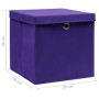 Cajas de almacenaje con tapas 10 uds morado 28x28x28 cm de , Cestas para almacenaje - Ref: Foro24-325214, Precio: 61,27 €, De...