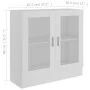 Vitrina de madera contrachapada blanco 82,5x30,5x80 cm de vidaXL, Librerías y estanterías - Ref: Foro24-802741, Precio: 61,70...