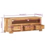 Mueble de TV madera maciza de acacia marrón 110x30x40 cm de , Muebles TV - Ref: Foro24-337850, Precio: 237,08 €, Descuento: %