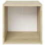 Muebles TV 4 uds contrachapada blanco y roble Sonoma 37x35x37cm de , Muebles TV - Ref: Foro24-805515, Precio: 61,90 €, Descue...