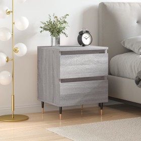 Mesita de noche madera de ingeniería gris Sonoma 40x35x50 cm de , Mesitas de noche - Ref: Foro24-826872, Precio: 49,51 €, Des...