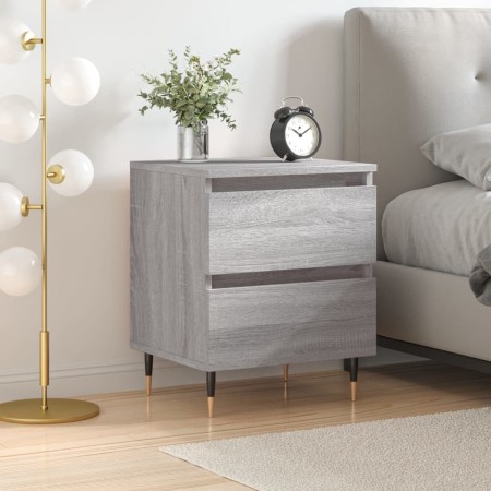 Mesita de noche madera de ingeniería gris Sonoma 40x35x50 cm de , Mesitas de noche - Ref: Foro24-826872, Precio: 49,51 €, Des...