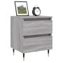 Mesita de noche madera de ingeniería gris Sonoma 40x35x50 cm de , Mesitas de noche - Ref: Foro24-826872, Precio: 49,51 €, Des...