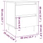 Mesita de noche madera de ingeniería gris Sonoma 40x35x50 cm de , Mesitas de noche - Ref: Foro24-826872, Precio: 49,51 €, Des...