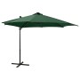 Sombrilla de jardín voladiza con palo y luces LED verde 300 cm de , Sombrillas - Ref: Foro24-312329, Precio: 191,39 €, Descue...