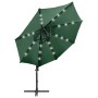 Sombrilla de jardín voladiza con palo y luces LED verde 300 cm de , Sombrillas - Ref: Foro24-312329, Precio: 191,39 €, Descue...