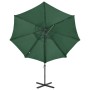 Sombrilla de jardín voladiza con palo y luces LED verde 300 cm de , Sombrillas - Ref: Foro24-312329, Precio: 191,39 €, Descue...