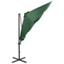 Sombrilla de jardín voladiza con palo y luces LED verde 300 cm de , Sombrillas - Ref: Foro24-312329, Precio: 191,39 €, Descue...