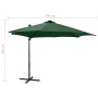 Sombrilla de jardín voladiza con palo y luces LED verde 300 cm de , Sombrillas - Ref: Foro24-312329, Precio: 191,39 €, Descue...