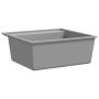 Fregadero de cocina con rebosadero granito gris de , Fregaderos - Ref: Foro24-147062, Precio: 183,19 €, Descuento: %