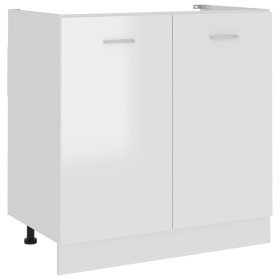 Armario inferior contrachapada blanco brillo 80x46x81,5 cm de vidaXL, Armarios de cocina - Ref: Foro24-801201, Precio: 72,71 ...