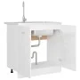Glossy white plywood lower cabinet 80x46x81.5 cm by vidaXL, Kitchen cabinets - Ref: Foro24-801201, Price: 71,49 €, Discount: %