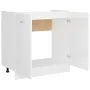 Glossy white plywood lower cabinet 80x46x81.5 cm by vidaXL, Kitchen cabinets - Ref: Foro24-801201, Price: 71,49 €, Discount: %