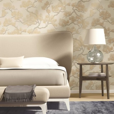 DUTCH WALLCOVERINGS Papel de pared pino crema de , Papel pintado - Ref: Foro24-437396, Precio: 39,64 €, Descuento: %