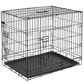 @Pet Transportín para perros metal negro 63x44x50,5 cm 15001 de , Transportines y cajas para mascotas - Ref: Foro24-413718, P...