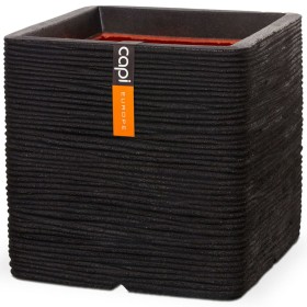 Capi Macetero Nature Rib cuadrado negro 30x30 cm KBLR902 de , Maceteros y jardineras - Ref: Foro24-424204, Precio: 48,45 €, D...