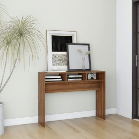 Mesa consola madera contrachapada roble marrón 105x30x80 cm de , Mesas auxiliares - Ref: Foro24-815941, Precio: 48,85 €, Desc...