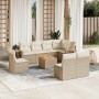 Set de sofás de jardín 9 pzas con cojines ratán sintético beige en Conjuntos de jardín | Comprar online en Foru.es