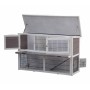 @Pet Conejera Bigfoot madera blanca 137x50x85 cm 26024 de , Jaulas y habitáculos para animales pequeños - Ref: Foro24-423372,...