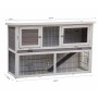 @Pet Conejera Bigfoot madera blanca 137x50x85 cm 26024 de , Jaulas y habitáculos para animales pequeños - Ref: Foro24-423372,...