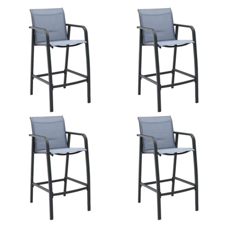 Sillas altas de jardín 4 unidades textilene gris de , Sillas de jardín - Ref: Foro24-48119, Precio: 264,49 €, Descuento: %