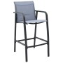 Sillas altas de jardín 4 unidades textilene gris de , Sillas de jardín - Ref: Foro24-48119, Precio: 264,49 €, Descuento: %