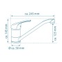SCHÜTTE Grifo mezclador de fregadero FALCON baja presión cromado de , Grifos - Ref: Foro24-438720, Precio: 55,43 €, Descuento: %