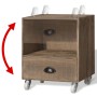 Mesita de noche marrón madera maciza de , Mesitas de noche - Ref: Foro24-243161, Precio: 72,41 €, Descuento: %
