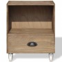Mesita de noche marrón madera maciza de , Mesitas de noche - Ref: Foro24-243161, Precio: 72,41 €, Descuento: %