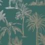 DUTCH WALLCOVERINGS Papel pintado árbol tropical verde azulado y plata de , Papel pintado - Ref: Foro24-437419, Precio: 22,08...