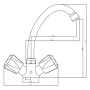SCHÜTTE Grifo mezclador de lavabo bimando BRILLANT cromado de , Grifos - Ref: Foro24-438690, Precio: 51,07 €, Descuento: %