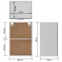 Armario colgante contrachapada gris hormigón 39,5x31x60 cm de vidaXL, Armarios de cocina - Ref: Foro24-801256, Precio: 47,11 ...