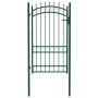 Puerta de valla con picos acero verde 100x175 cm de , Puertas de jardín - Ref: Foro24-146376, Precio: 196,54 €, Descuento: %