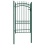Puerta de valla con picos acero verde 100x175 cm de , Puertas de jardín - Ref: Foro24-146376, Precio: 196,54 €, Descuento: %