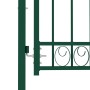 Puerta de valla con picos acero verde 100x175 cm de , Puertas de jardín - Ref: Foro24-146376, Precio: 196,54 €, Descuento: %
