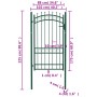 Puerta de valla con picos acero verde 100x175 cm de , Puertas de jardín - Ref: Foro24-146376, Precio: 196,54 €, Descuento: %