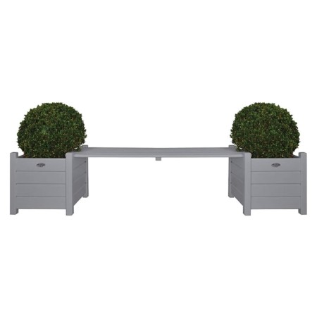 Maceteros grises con banco, Esschert Design CF33G de , Maceteros y jardineras - Ref: Foro24-404625, Precio: 168,78 €, Descuen...