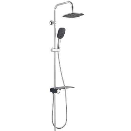 SCHÜTTE Set de ducha fija con bandeja lateral AQUASTAR cromo-antracita de , Cabezales de ducha - Ref: Foro24-435029, Precio: ...