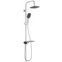SCHÜTTE Set de ducha fija con bandeja lateral AQUASTAR cromo-antracita de , Cabezales de ducha - Ref: Foro24-435029, Precio: ...