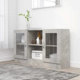 Vitrina de madera de ingeniería gris 120x30,5x70 cm de vidaXL, Aparadores - Ref: Foro24-802790, Precio: 84,52 €, Descuento: %
